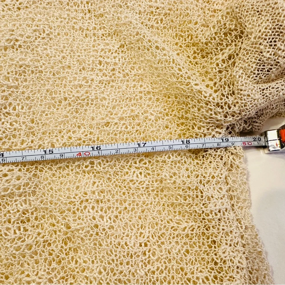 Boho Single Button Open Knot Short Sleeve Sweater - Picture 8 of 9